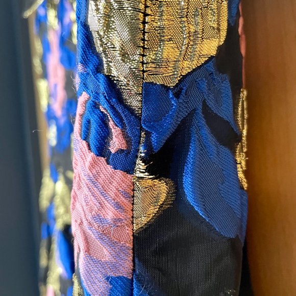 Mark + James Badgley Mischka Metallic Floral Jacquard Fit & Flare Dress - Picture 11 of 15